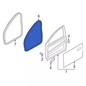 Front right door seal for Ford Focus mk3 11-18