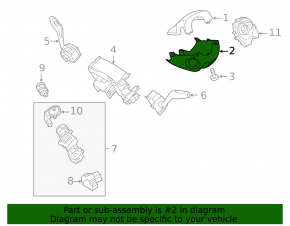 Steering column frame assembly Ford C-max MK2 13-18 black, 2 parts, scratch