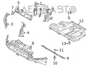 Right radiator deflector for Ford Focus mk3 15-18 2.0 rest