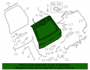 Land Rover Range Rover 13-21 naked tailgate