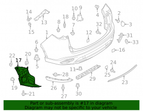 Rear right mudguard Mazda CX-9 16- rear