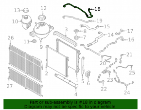Cooling system hose BMW X3 G01 18-19