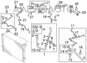 Coolant pipe VW Jetta 11-13 USA TDI