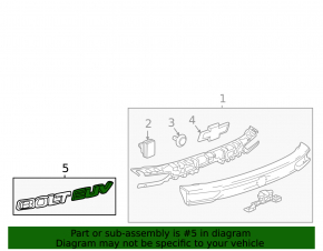 Emblem inscription Bolt EUV tailgate Chevrolet Bolt EUV 22-23