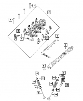 Chrysler 200 camshaft 15-17 2.4