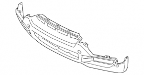 Bare front bumper BMW X5 E70 07-10 pre-restoration