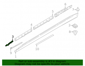 Left Front Threshold Fastener Left BMW 7 G11 G12 16-22