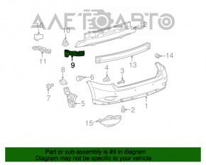Rear bumper mount right inner Lexus RX350 RX450h 10-15