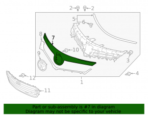 Toyota Avalon 13-16 restyling grille molding