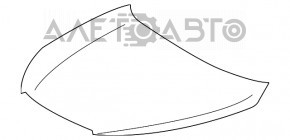 The bare hood of a 2014-19 Toyota Highlander