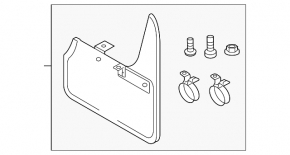 Mudguards rear 2pcs VW Golf 15-