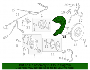 Front right brake disc cover VW Taos 22-25