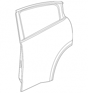 Door bare rear left Honda HR-V 16-22