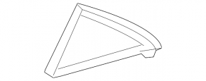 Rear left triangle glass seal for Toyota Camry v40