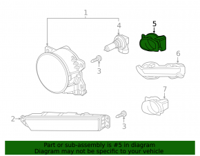 Left fog light mount for Honda HR-V 19-22