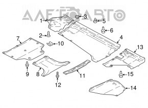 Audi Q5 80A 18-24 rear right underbody protection, tears