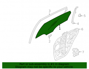 Rear right door glass for Kia K5 21-24