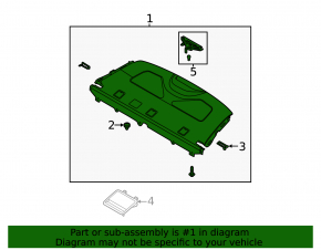 Rear shelf Hyundai Elantra 21-23 black without speakers