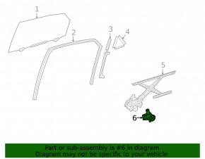 Rear left window lift motor Lexus NX200t NX300 NX300h 15-21