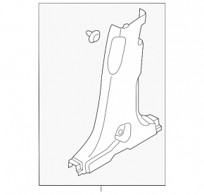 Lower left center pillar trim Hyundai Santa FE 21-23 black