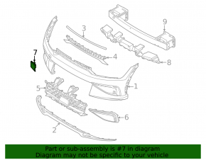 Kia EV6 22-24 GT, GT-Line front bumper towing hook cap