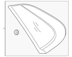 Rear right fixed glass window Hyundai Ioniq 17-22 black