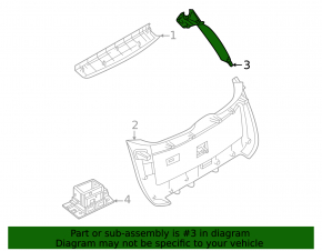Right trunk door trim Nissan Murano 25-26 black
