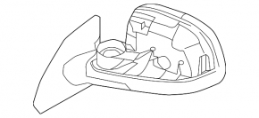 Side mirror right Nissan Leaf 18-22