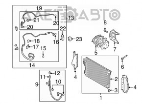 Hyundai Sonata 11-15 hybrid air conditioner condenser