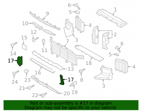 Left radiator deflector for Porsche Cayenne 24-26 3.0T, front