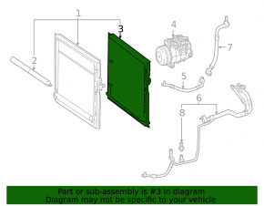 Mercedes GLS-class X166 13-16 plastic radiator frame