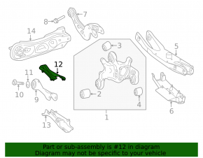 Rear wishbone trim left Mercedes GLA 15-20 upper