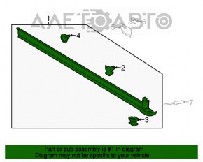 Right threshold Ford Escape MK3 13-16 prerest structure