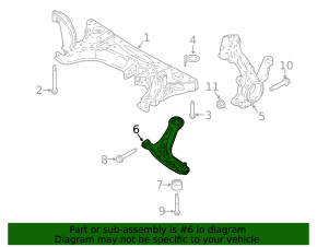 Lower control arm front right Ford Ecosport 18-22