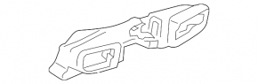 Front panel air duct deflector trim central Ford Explorer 20-24 black with chrome, scratches