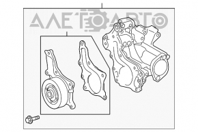 Thermostat housing with pump for Toyota Camry v55 15-17 USA