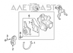 Thermostat housing with pump for Toyota Camry v55 15-17 USA