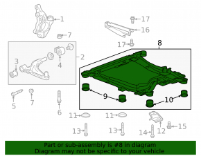 Front subframe for Chevrolet Volt 11-13