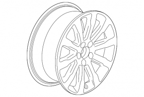 Wheel disk R17 Cadillac CTS 14-type 1, gray, curb, varnish peeled