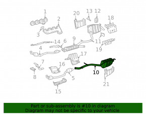 Rear muffler with barrel, left, Mercedes W211 E550
