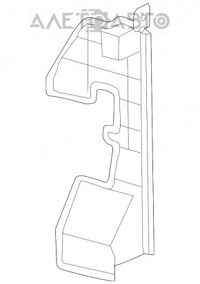 Radiator deflector left Nissan Rogue 17-