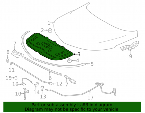 Chevrolet Volt 16 Hood Insulation - Tears