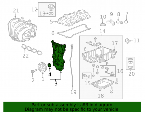 Chevrolet Camaro 16-23 2.0T Engine Front Cover