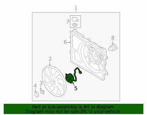 Cooling Fan Motor Kia Forte 4d 14-18