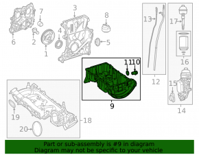 Oil pan Mercedes GLA 14-20