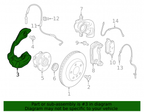 Brake Disc Cover Front Right BMW i3 14-20