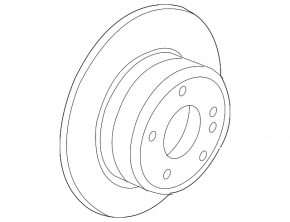 Rear left brake disc BMW X5 E70 07-13