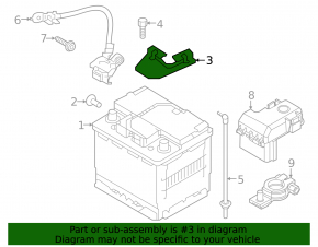 Battery mount Kia Niro 23- HEV, PHEV