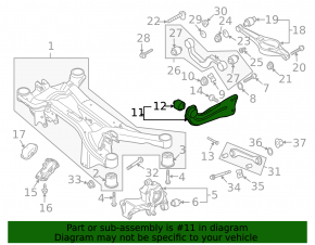 Rear left longitudinal control arm for Audi Q3 15-18