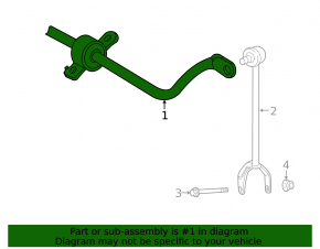 Rear stabilizer bar for Lexus LS460 2017 (rwd), 20mm